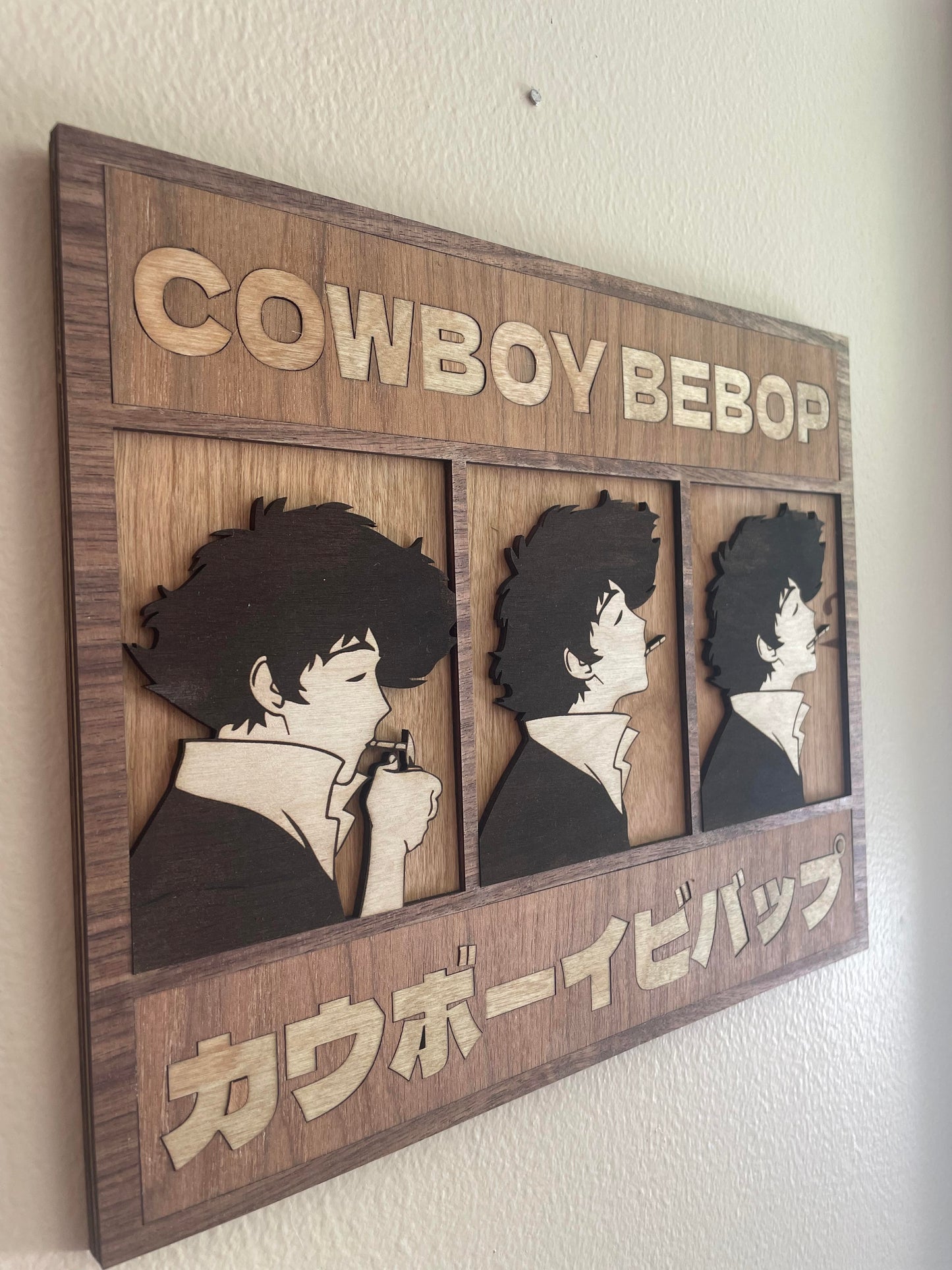 Cowboy Bepop Wood Poster