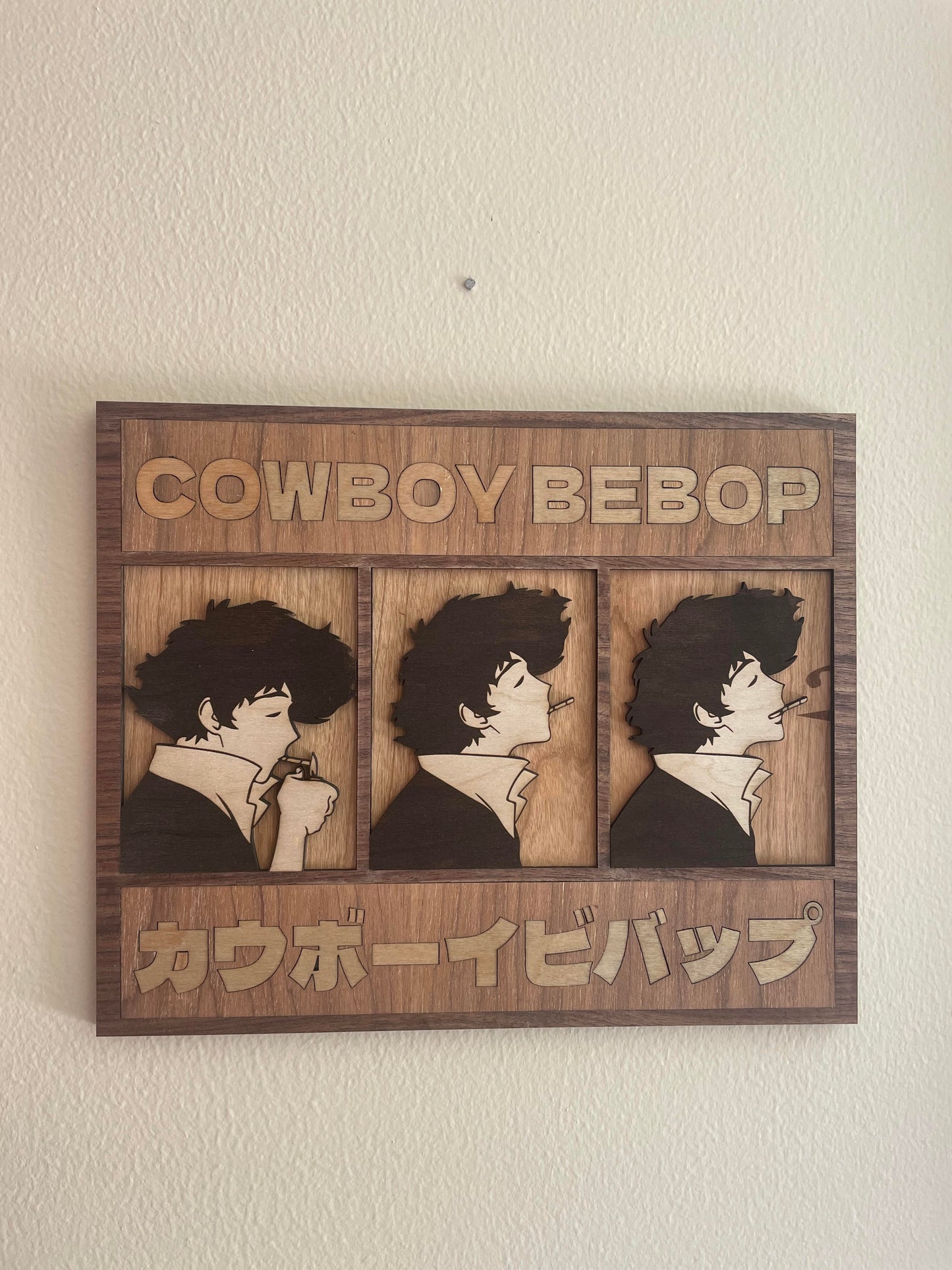 Cowboy Bepop Wood Poster